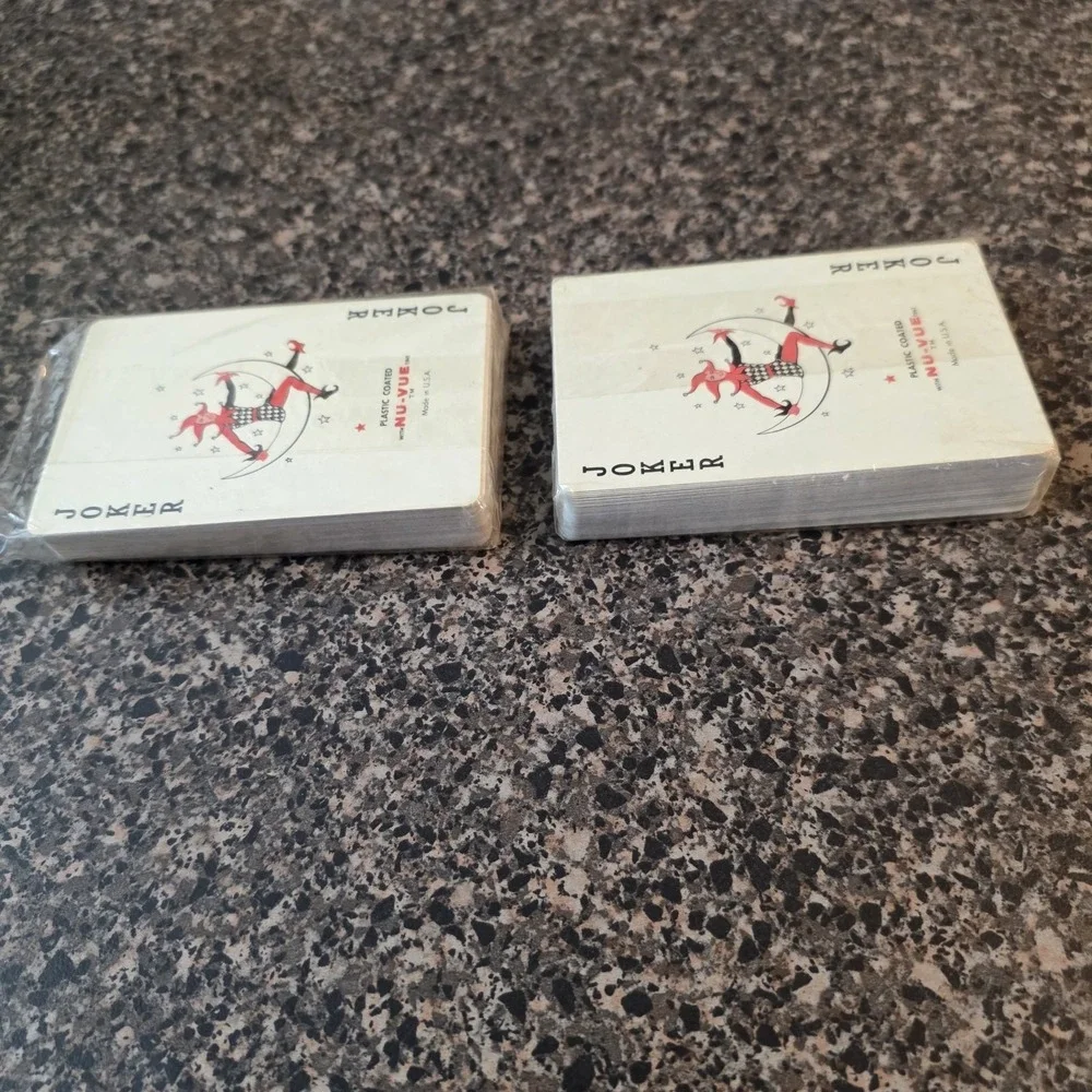 Vintage 1970s NFL Playing Cards 2 Deck Set Nu-Vue Football Helmets Sealed USA